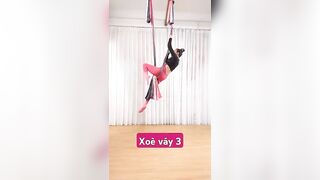 Chuỗi yoga bay xoè váy 3 #aerialyogaflow #aerial #dance #aerialyoga #yogabay #yoga #reels #fitness