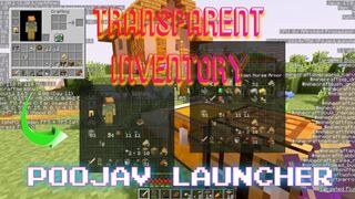 Transparent Inventory in Poojav Launcher | Sk Gaming #minecraftjavaedition