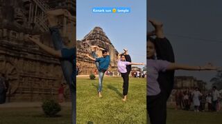 Yoga in konark sun temple #yoga#suntemplekonark#explorepage#shorts