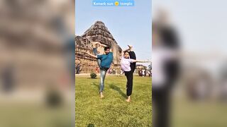 Yoga in konark sun temple #yoga#suntemplekonark#explorepage#shorts