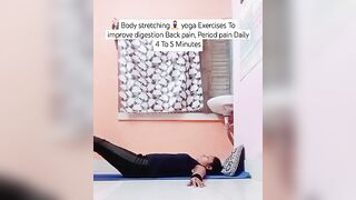 Stretching and yoga to improve Back pain, Period pain #shorts