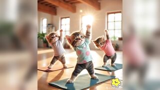 #Yoga Kitten#Cute Cat#Cat Yoga#Relax#Cute Pet#Yoga Poses#Pet Yoga#Healing smile #Baby #Warm heart