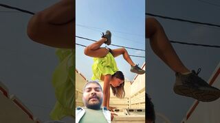 Flexible hand stand ???????? #greenscreen #reaction #shorts #viralvideo