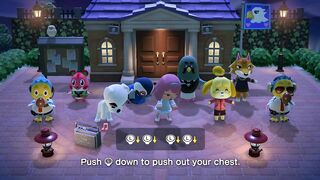 GROUP STRETCHING WITH APPLE, TEX & CHIEF - PART 102 | ANIMAL CROSSING: NEW HORIZONS (ACNH)