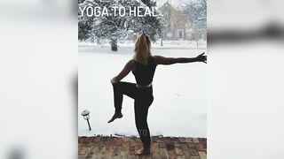 Winter Home Yoga Session Stretching