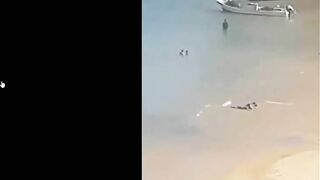 Shootout On Beach In Front Of Tourists In Acapulco @ playa Manzanillo