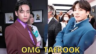 Taehyung & Jungkook at 2022 Grammys Red Carpet, Taekook moments BTS Grammy performance speech