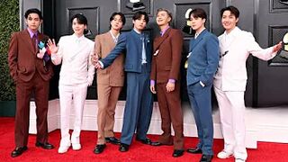 BTS at 2022 Grammys Red Carpet With Bang PD, Interview Performance Reaction Jungkook