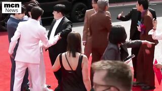 BTS at 2022 Grammys Red Carpet With Bang PD, Interview Performance Reaction Jungkook