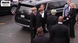 BTS at 2022 Grammys Red Carpet With Bang PD, Interview Performance Reaction Jungkook