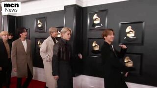 BTS at 2022 Grammys Red Carpet With Bang PD, Interview Performance Reaction Jungkook