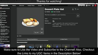 [FREE ITEM] How to get DESSERT PLATE HAT! (HEAD ACCESSORY) [ROBLOX]