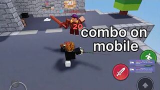 Roblox Bedwars mobile How to combo