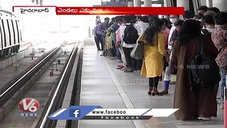 Public Show Interest To Travel In Metro Train  | Hyderabad | V6 News