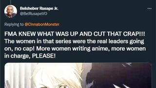 When posting hot takes about Women in Anime backfires