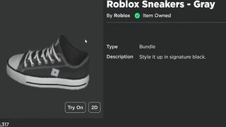 FREE ACCESSORY! HOW TO GET Roblox Sneakers - Gray! (ROBLOX LAYERED CLOTHING SHOES)