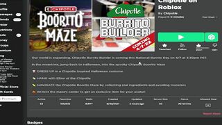 VUELVE EVENTO DE CHIPOTLE A ROBLOX CON PREMIOS GRATIS! (Noticias)