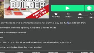 VUELVE EVENTO DE CHIPOTLE A ROBLOX CON PREMIOS GRATIS! (Noticias)