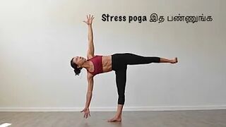 Half moon pose for mind relax ! Yoga benefits