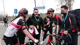 Tadej Pogacar Confronts Dylan van Baarle After Flanders Sprint Finish