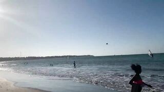 Walking on Cabarete Beach