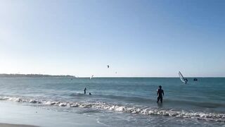 Walking on Cabarete Beach