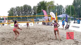 Women's Beach Volleyball Nice Winning Drops