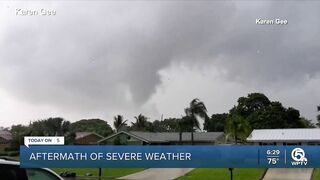 Possible tornado leaves damage in Palm Beach Gardens