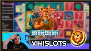 IRON BANK ★ ROBBING BANK WITH BIG BONUS ★ VIHISLOTS TWITCH STREAM