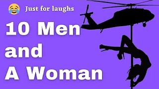 Funny jokes -10 men and a woman