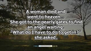 Funny joke | The wife at the gate of heaven