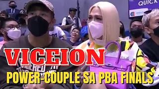 VICEION, CELEBRITY POWER-COUPLE  NA PRESENT SA PBA FINALS