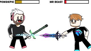 Pewdiepie vs Mr Beast on Roblox