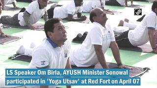 World Health Day: Om Birla, Union Ministers participate in 'Yoga Utsav' at Red Fort