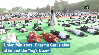 World Health Day: Om Birla, Union Ministers participate in 'Yoga Utsav' at Red Fort