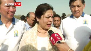 Meenakshi Lekhi advocates the practice of yoga and meditation | ABP News