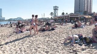 SPAIN THINGS TO DO IN Spain Beautiful Beach, Sunbathing, Enjoying, Walking 4K (Reupload Edit)