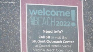 College beach weekend underway at Virginia Beach's Oceanfront