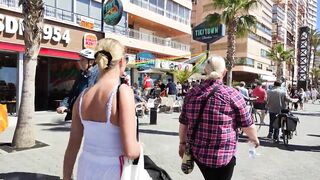 BENIDORM ???????? LEVANTE BEACH SUMMER COMING APRIL 2022 Costa Blanca SPAIN Walking Tour 4K