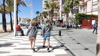 BENIDORM ???????? LEVANTE BEACH SUMMER COMING APRIL 2022 Costa Blanca SPAIN Walking Tour 4K