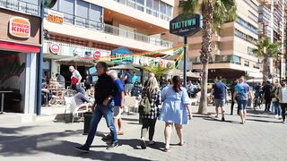 BENIDORM ???????? LEVANTE BEACH SUMMER COMING APRIL 2022 Costa Blanca SPAIN Walking Tour 4K