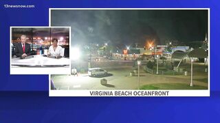 Quiet night at the Oceanfront to kick off College Beach Weekend